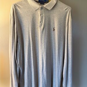 Polo by Ralph Lauren Men's Classic Fit Long Sleeve Polo Shirt - Oatmeal - XL